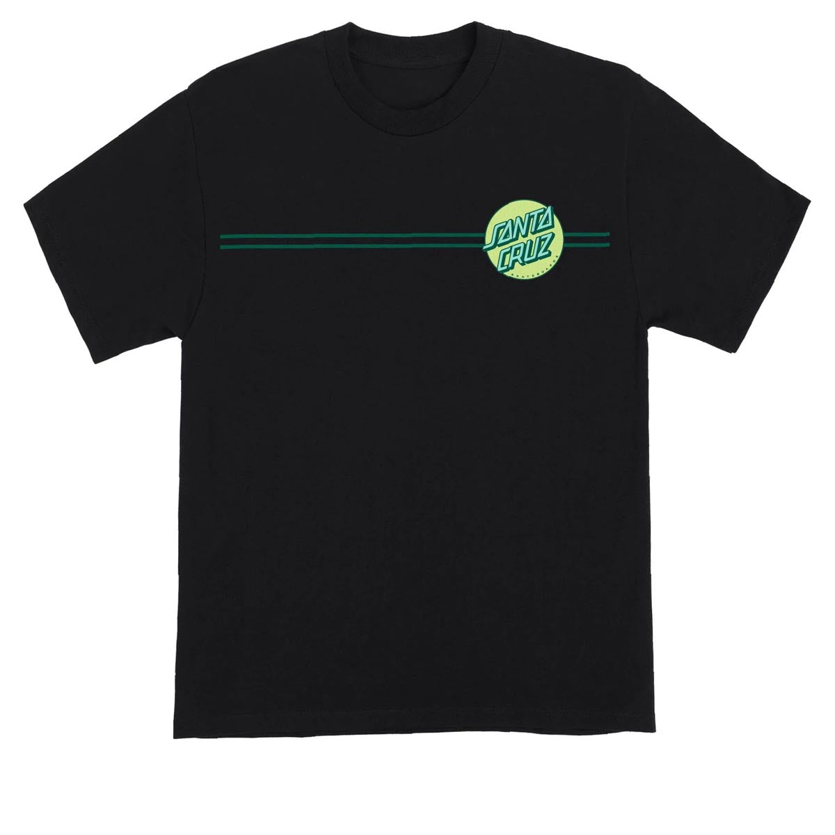 Santa Cruz Other Dot T-Shirt - Black/Key Lime image 2
