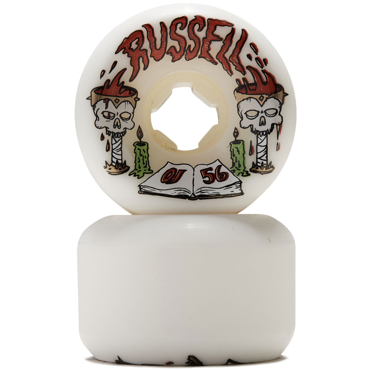 OJ Chris Russell Goblet Double Duro Prototypes 101a/95a Skateboard Wheels - White - 56mm image 2