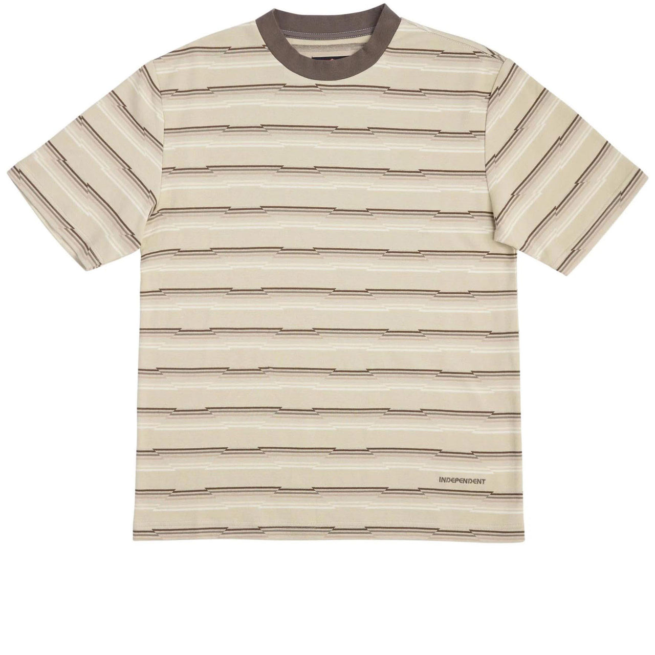 Independent Wired Ringer T-Shirt - Sand Stripe image 1