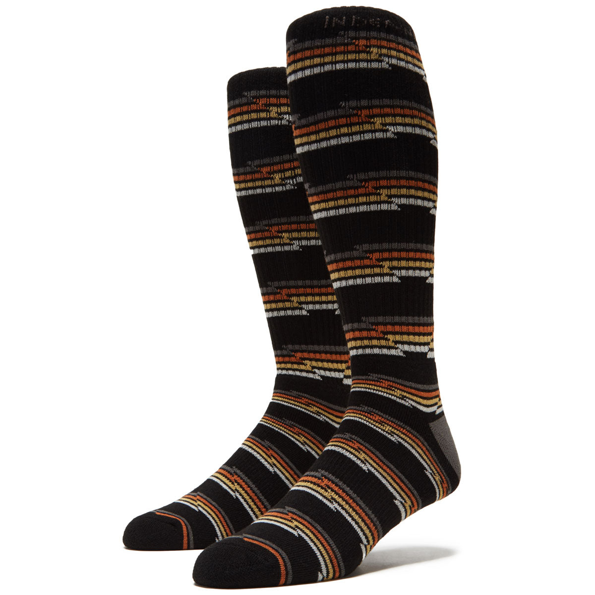 Independent Wired Mid Crew Socks - Black Stripes image 1