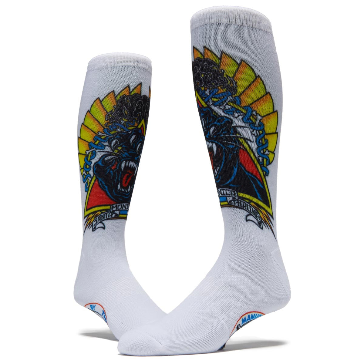 Santa Cruz Natas Screaming Panther Dress Socks - White image 2