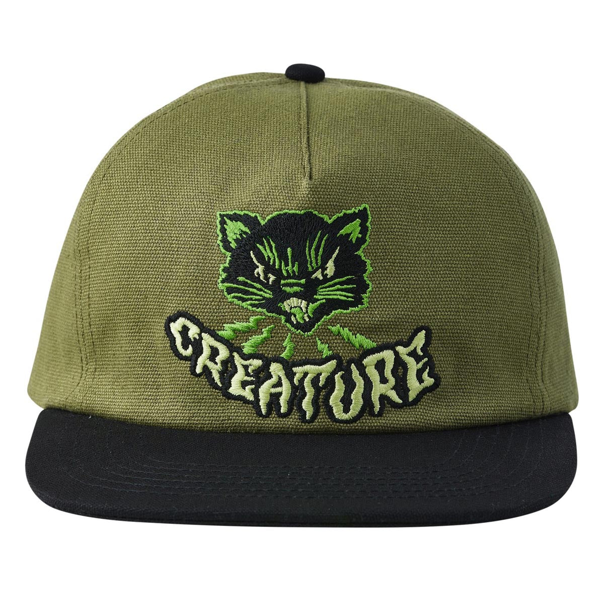 Creature The Creeper Strapback Hat - Olive/Black image 3