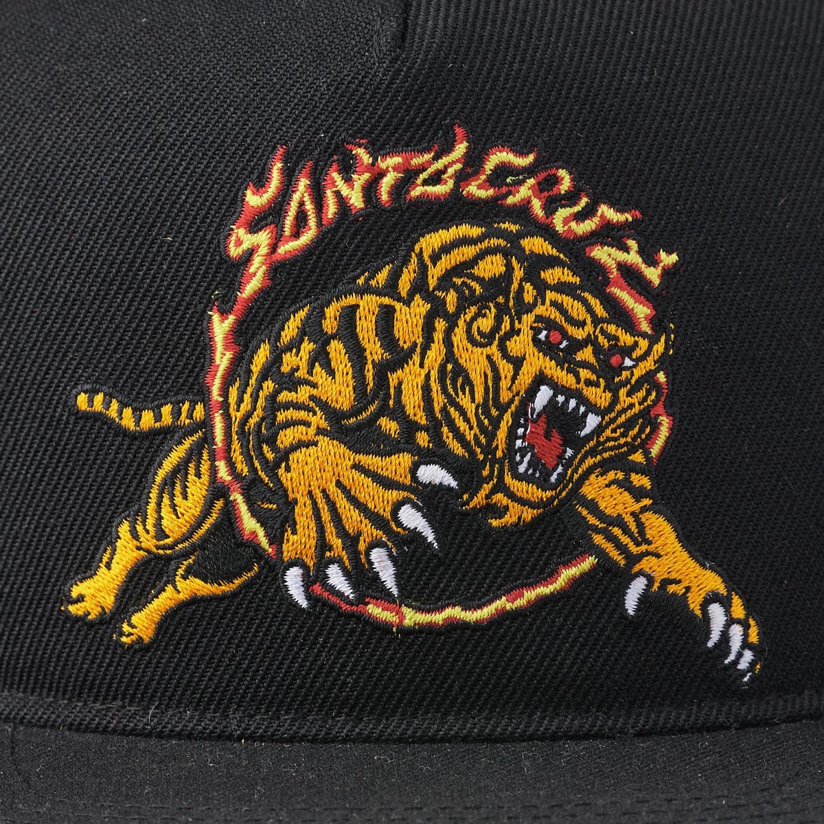 Santa Cruz Salba Tiger Snapback Hat - Black image 4