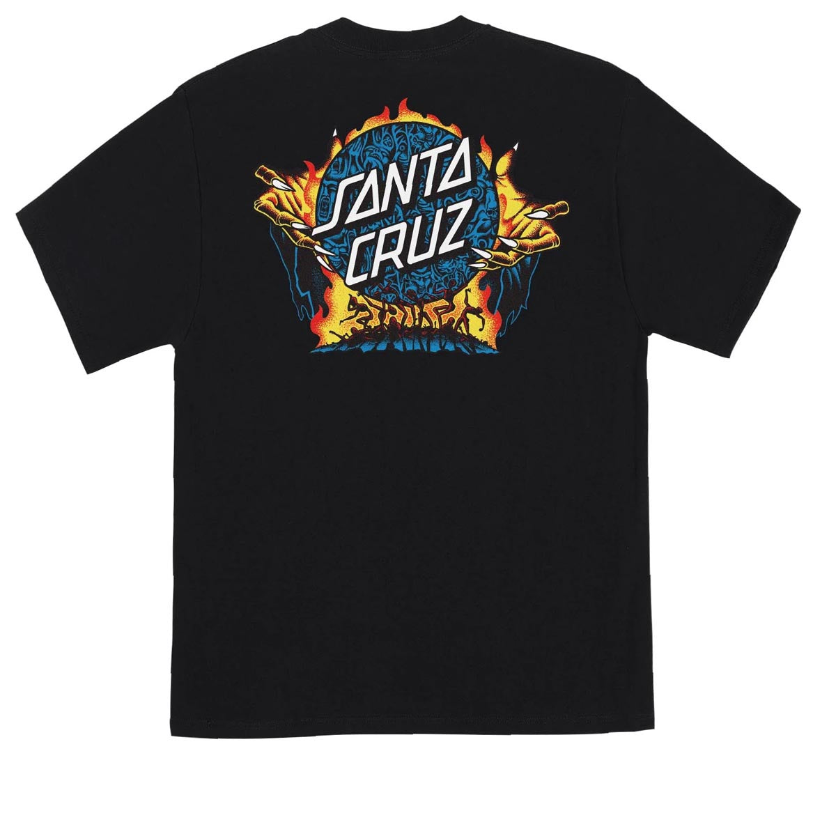 Santa Cruz Knox Firepit Dot T-Shirt - Black image 1