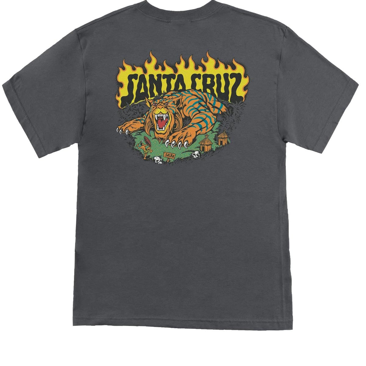 Santa Cruz Salba Tiger Redux T-Shirt - Charcoal image 1