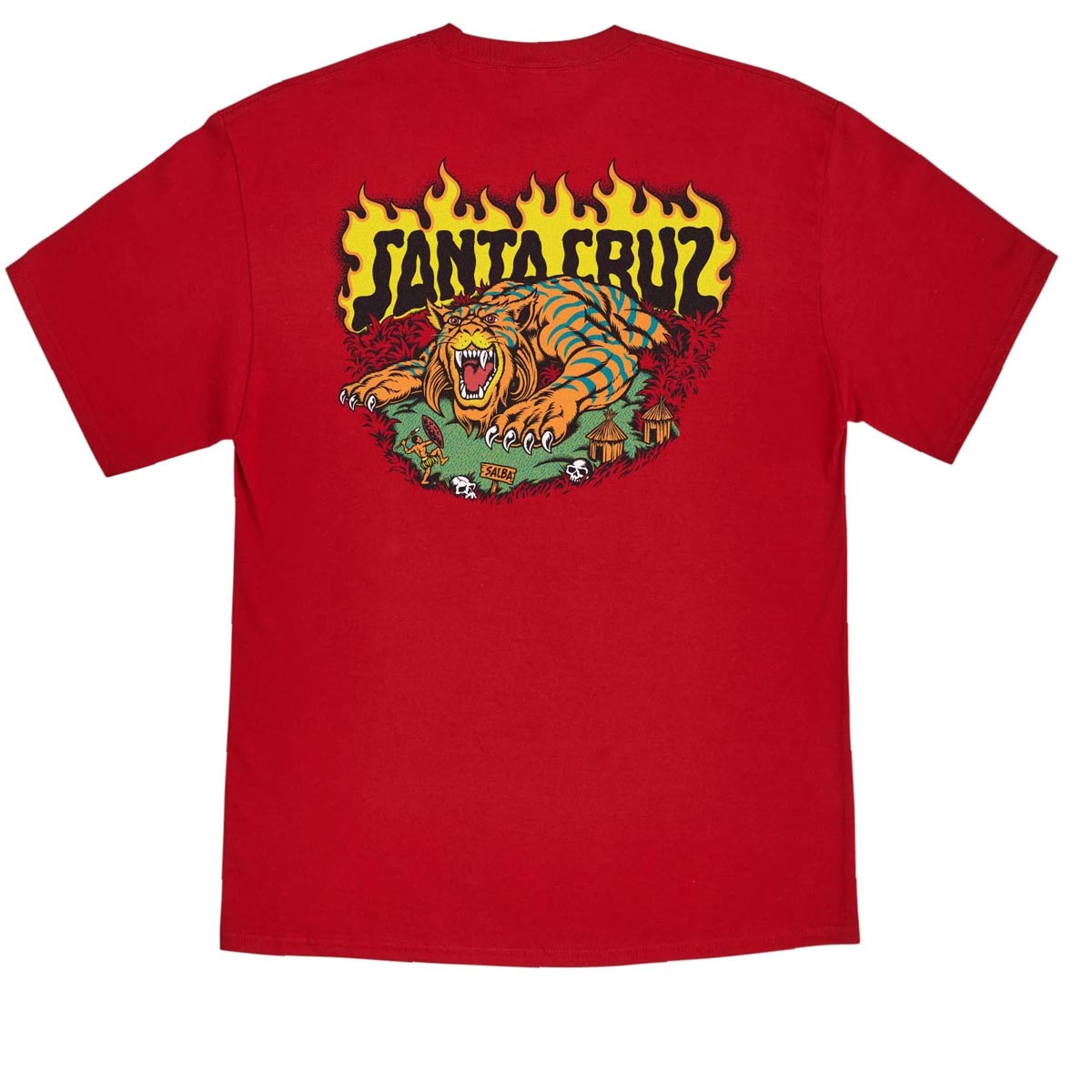 Santa Cruz Salba Tiger Redux T-Shirt - Rich Red image 1