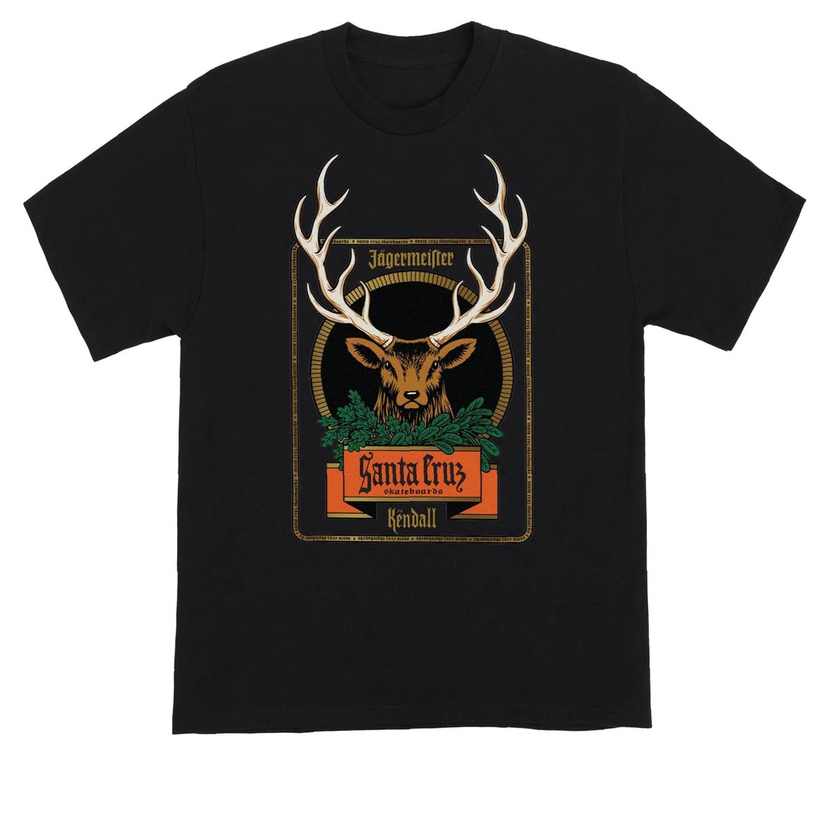 Santa Cruz Jagermeister Kendall Deer T-Shirt - Black image 1