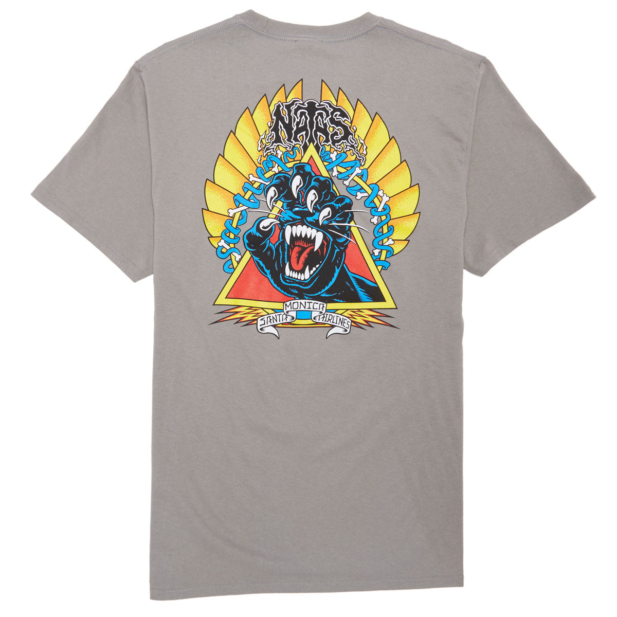 Santa Cruz Natas Screaming Panther T-Shirt - Medium Grey image 1