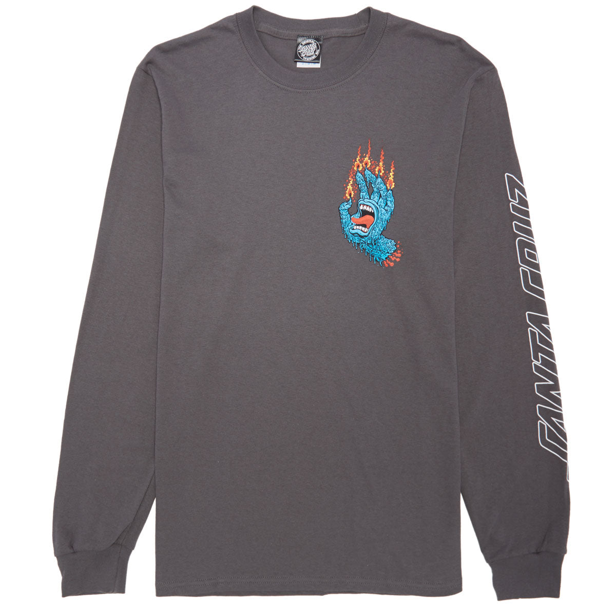 Santa Cruz Pace Ritual Hand Long Sleeve T-Shirt - Charcoal image 1