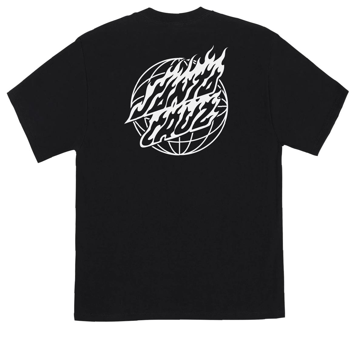Santa Cruz Global Flame Dot Mono T-Shirt - Black image 1