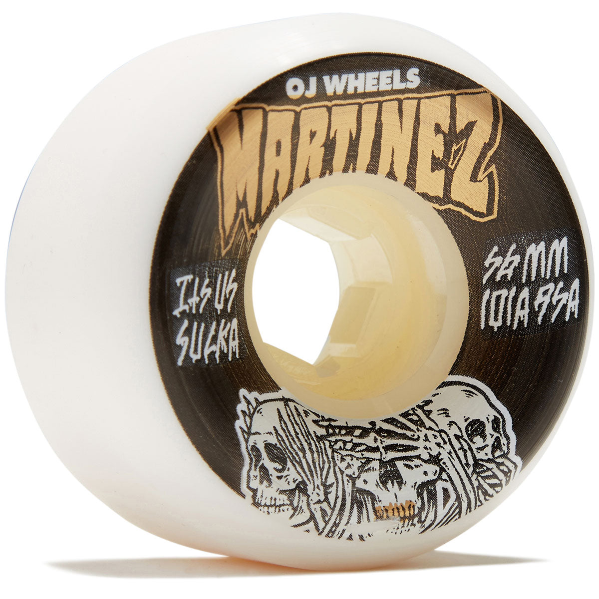 OJ Milton Martinez Hear No Evil Double Duro 101a/95a Skateboard Wheels - White - 56mm image 1
