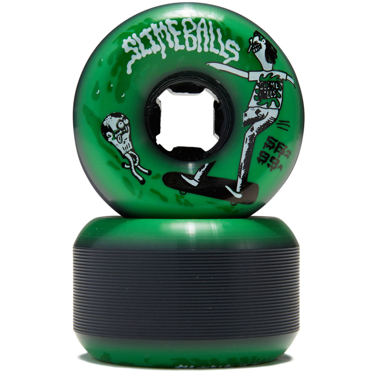 Slime Balls Jay Howell Speed Balls 99a Skateboard Wheels - Green - 56mm image 2