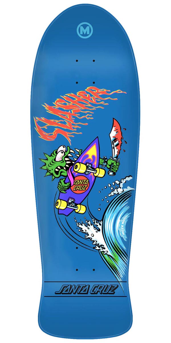 Santa Cruz Meek OG Slasher Reissue Skateboard Deck - Blue - 10.10