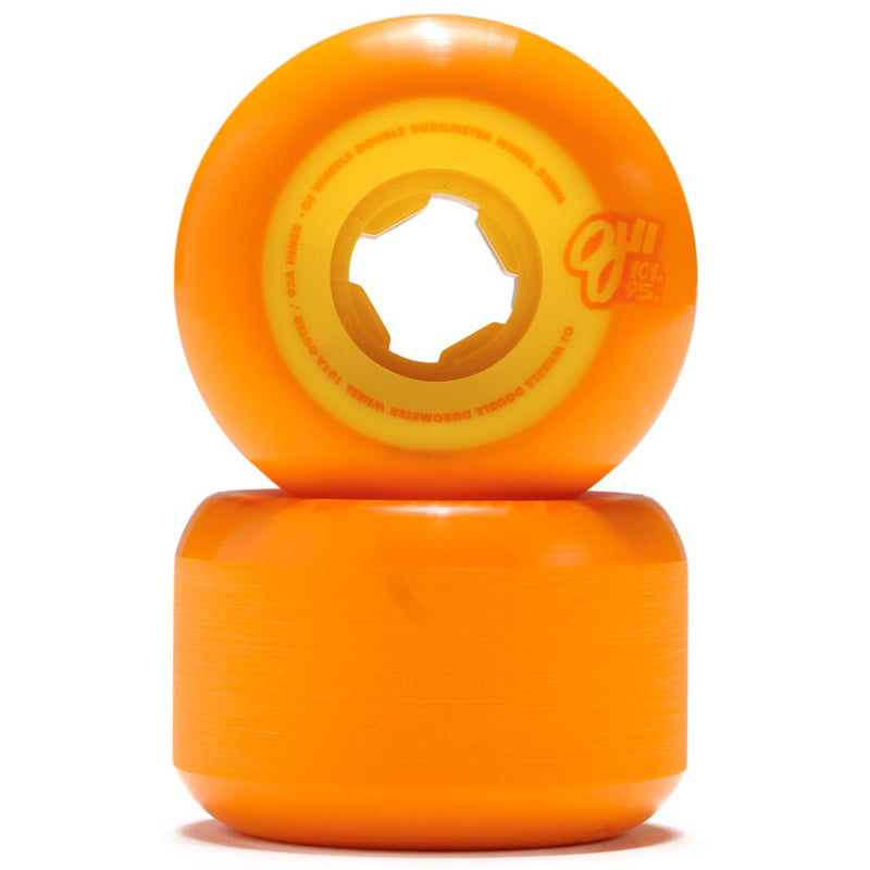 OJ Double Duro 101a/95a Skateboard Wheels - Pastel Orange/Yellow - 53mm
