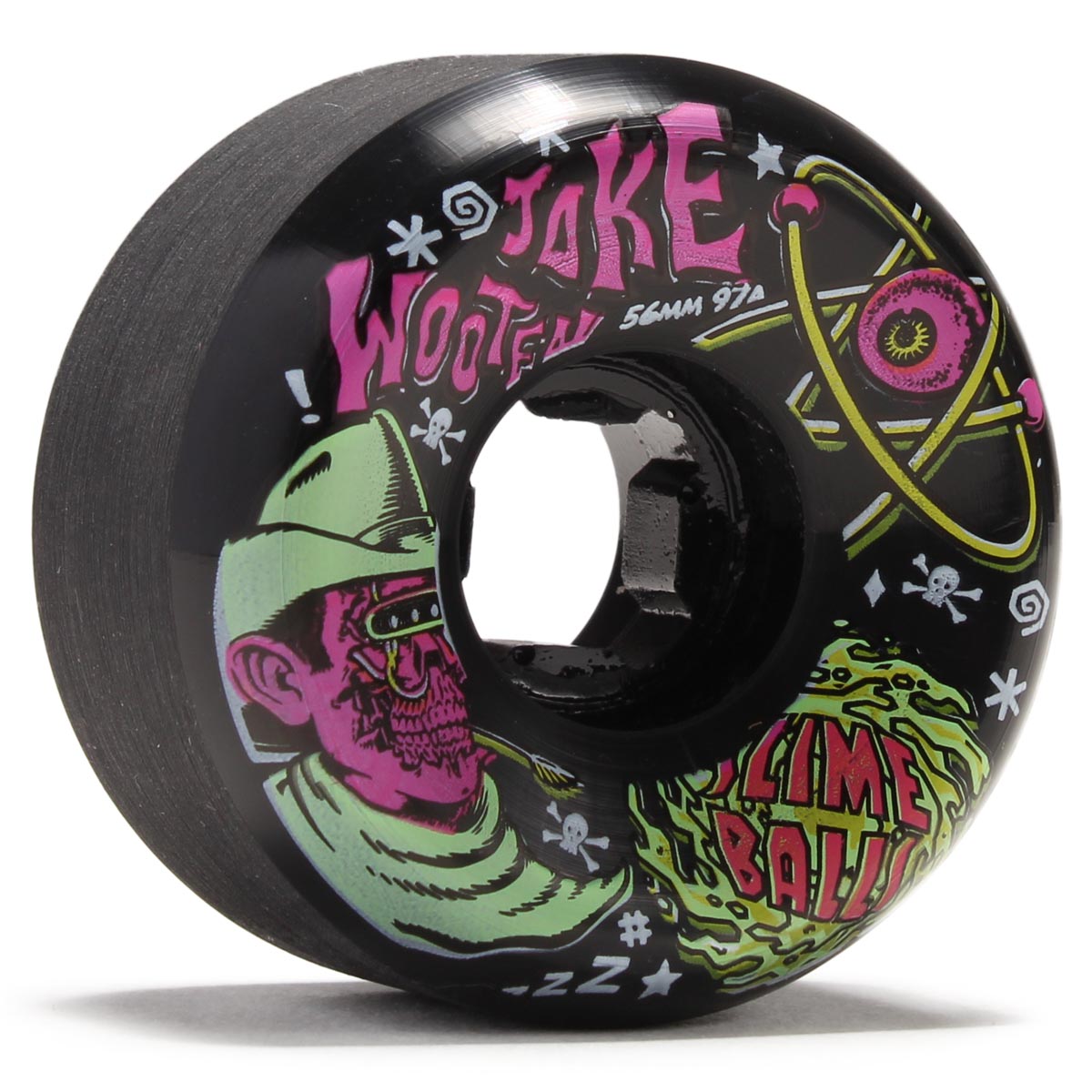 Slime Balls Jake Wooten Fever Dream Vomit Mini 97a Skateboard Wheels - Black - 56mm image 1