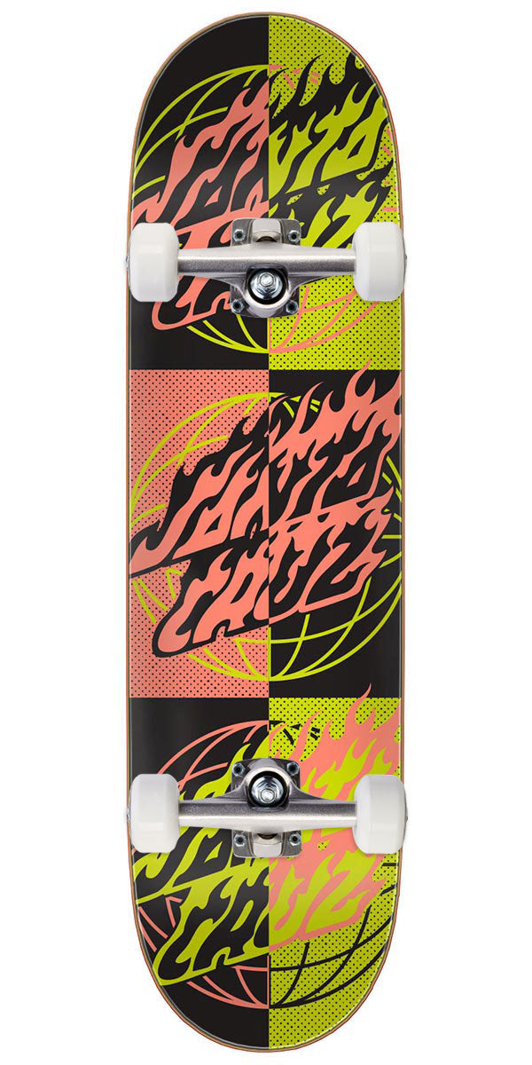 Santa Cruz Global Flame Dots 7 Ply Birch Skateboard Complete - 8.50