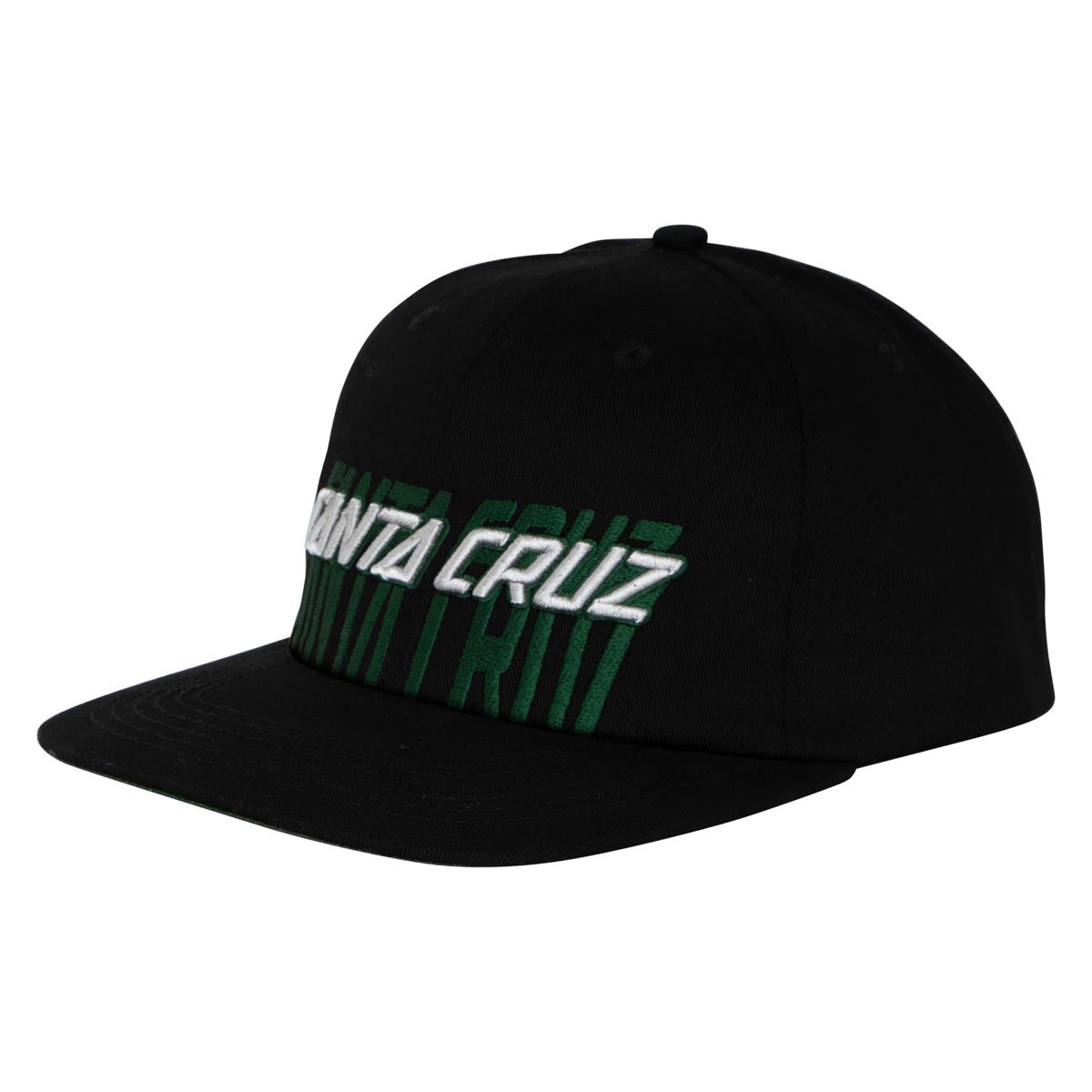 Santa Cruz Stretched Strip Snapback Hat - Black/Forest image 1