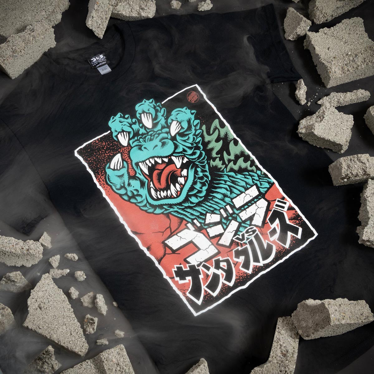 Santa Cruz x Godzilla Hand Front T-Shirt - Black image 2