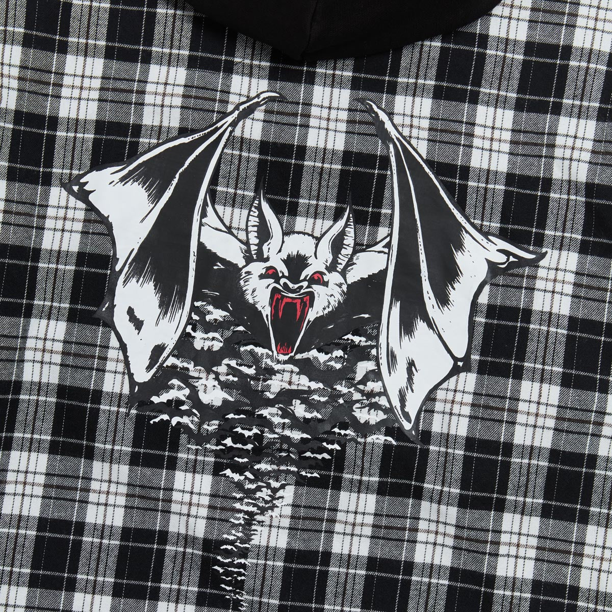 Creature Bat Relic Long Sleeve Flannel Shirt - White/Black image 3