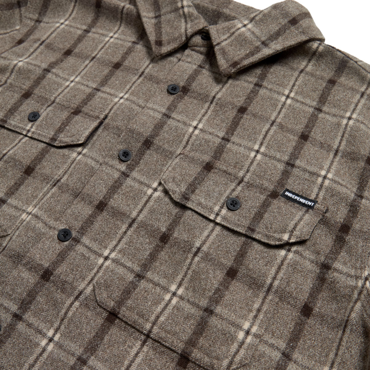 Independent Belmont Long Sleeve Flannel Shirt - Brown/Black image 3