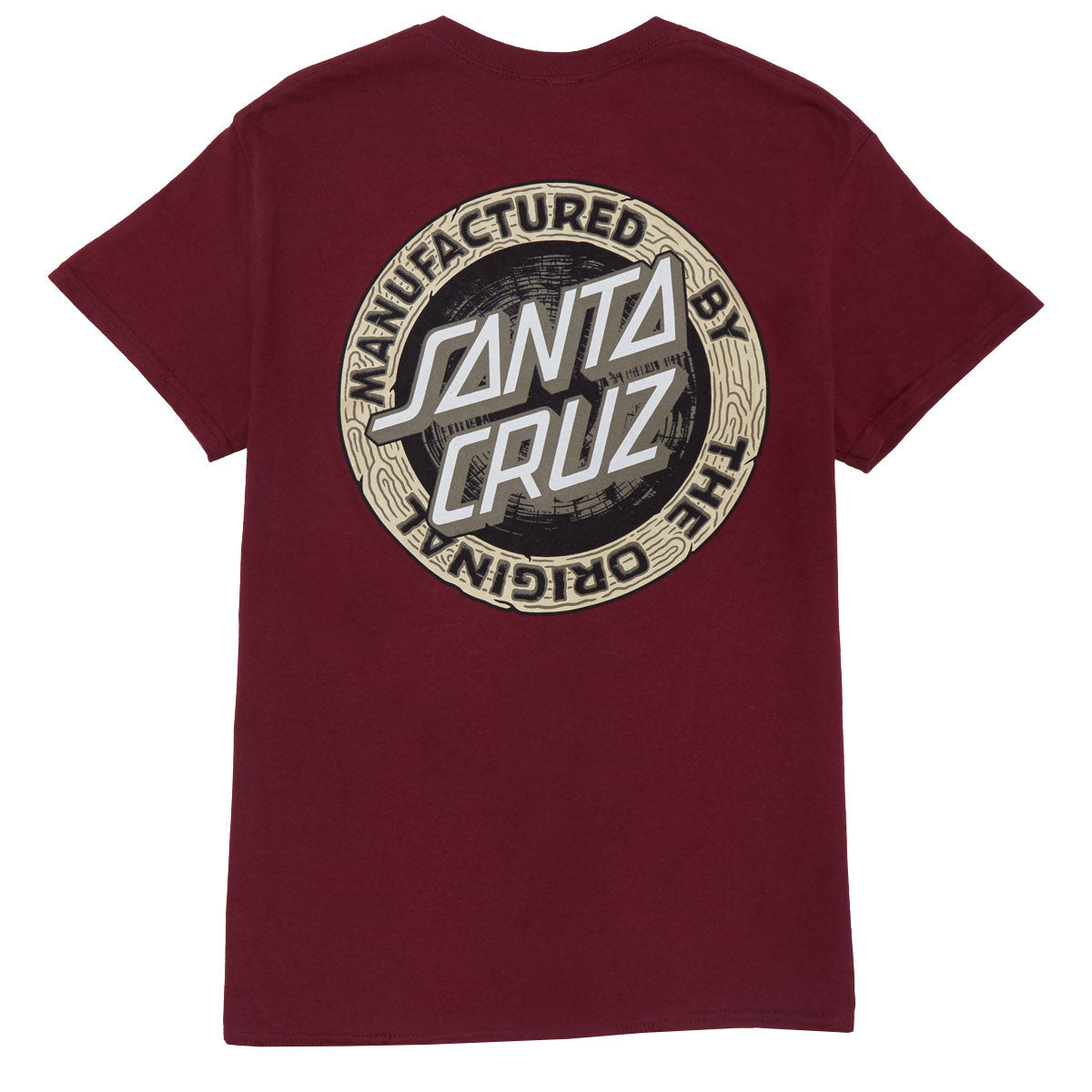 Santa Cruz Carved MFG T-Shirt - Maroon image 2