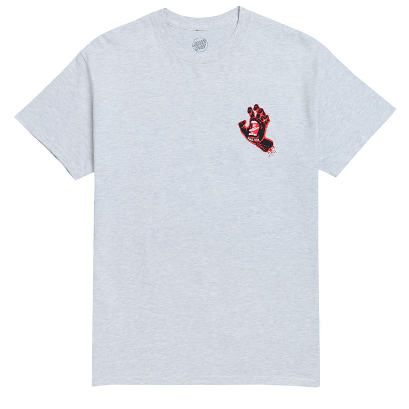 Santa Cruz Screaming Hand T-Shirt - Ash/Black/Red