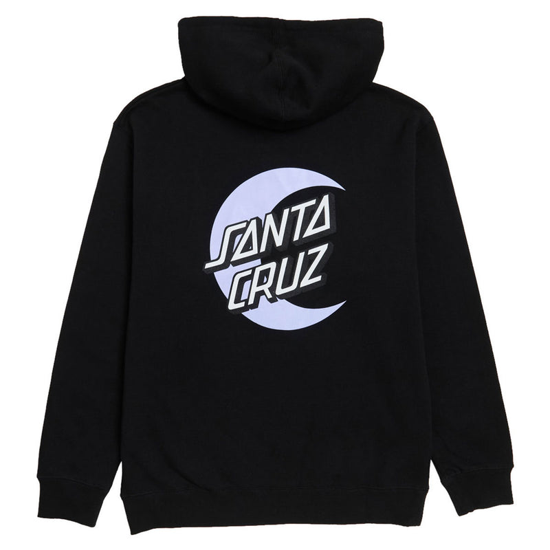 Santa Cruz Womens Moon Dot Relaxed Zip Up Hoodie - Black
