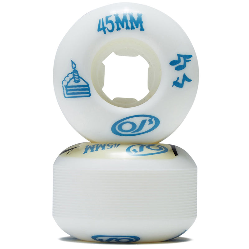 OJ Lil Dough Butts Mini Chubbies 99a Skateboard Wheels - White - 45mm