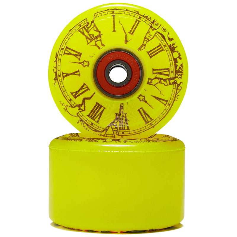 Slime Balls Claus Grabkelight Light Ups OG Slime 78a Skateboard Wheels - Neon Yellow - 60mm