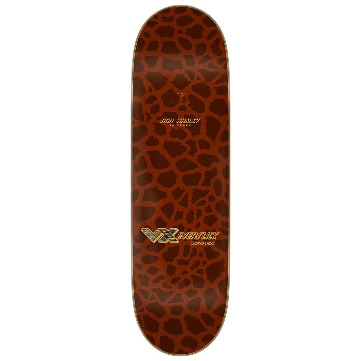 Santa Cruz Whaley 30 Year Giraffe VX Everslick Skateboard Complete - 9.00