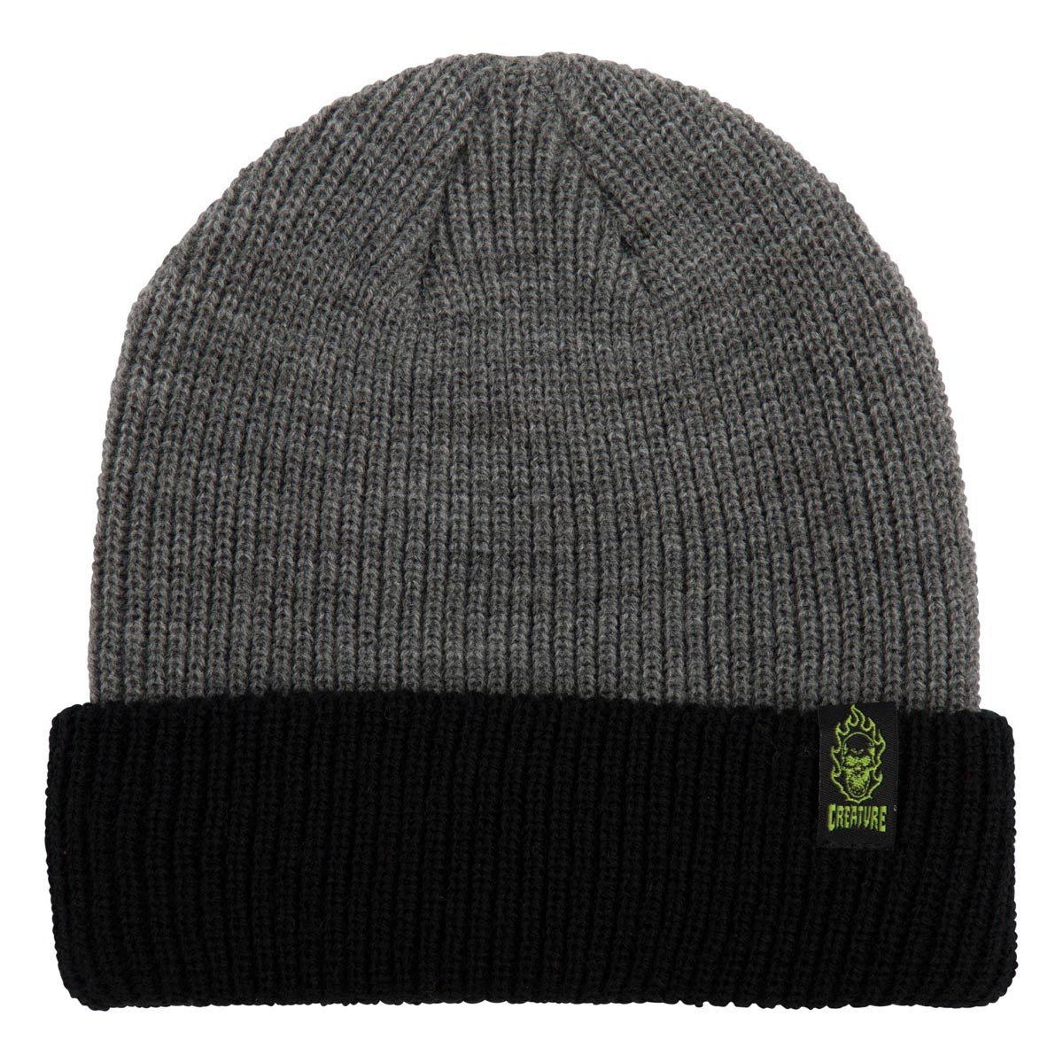 Creature Bonehead Label Long Shoreman Beanie - Black/Grey – CCS