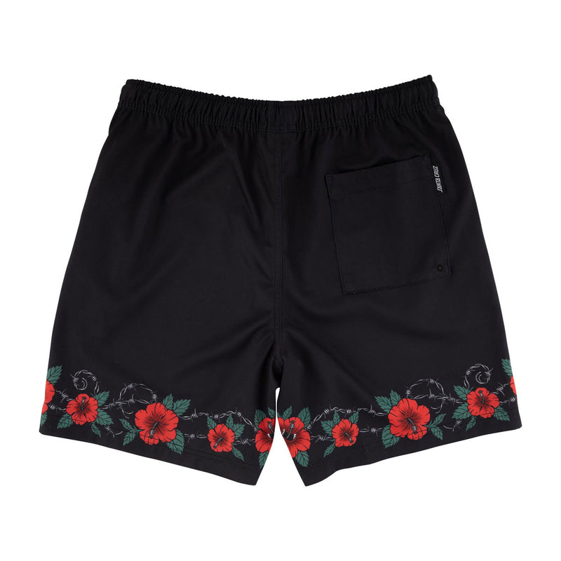 Santa Cruz Screaming Cabana Pull On Boardshorts - Black
