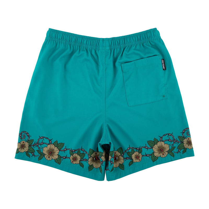 Santa Cruz Screaming Cabana Pull On Boardshorts - Tropic Teal