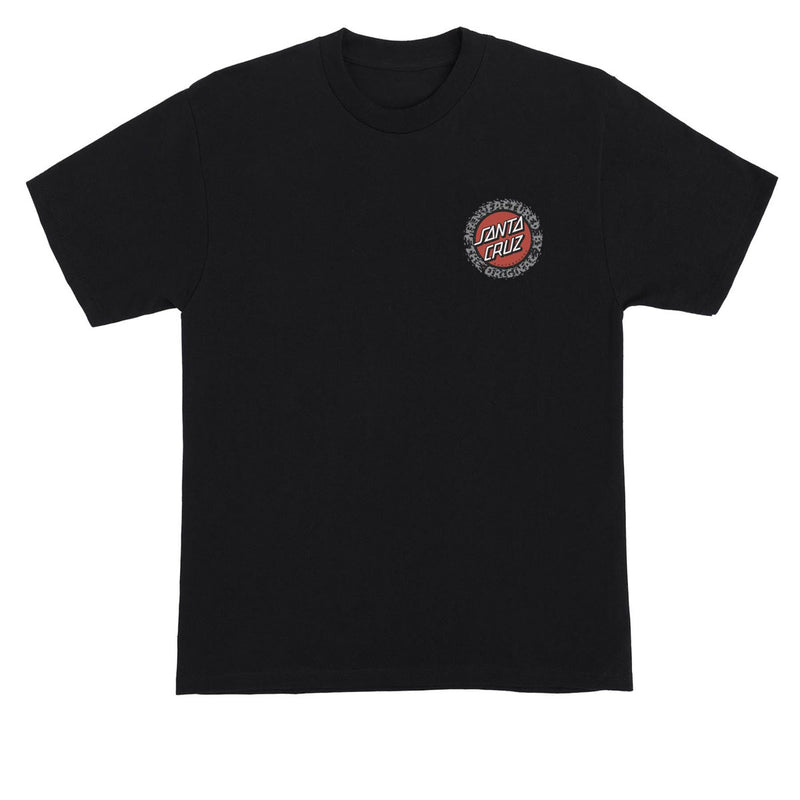 Santa Cruz Splatter MFG Dot T-Shirt - Black