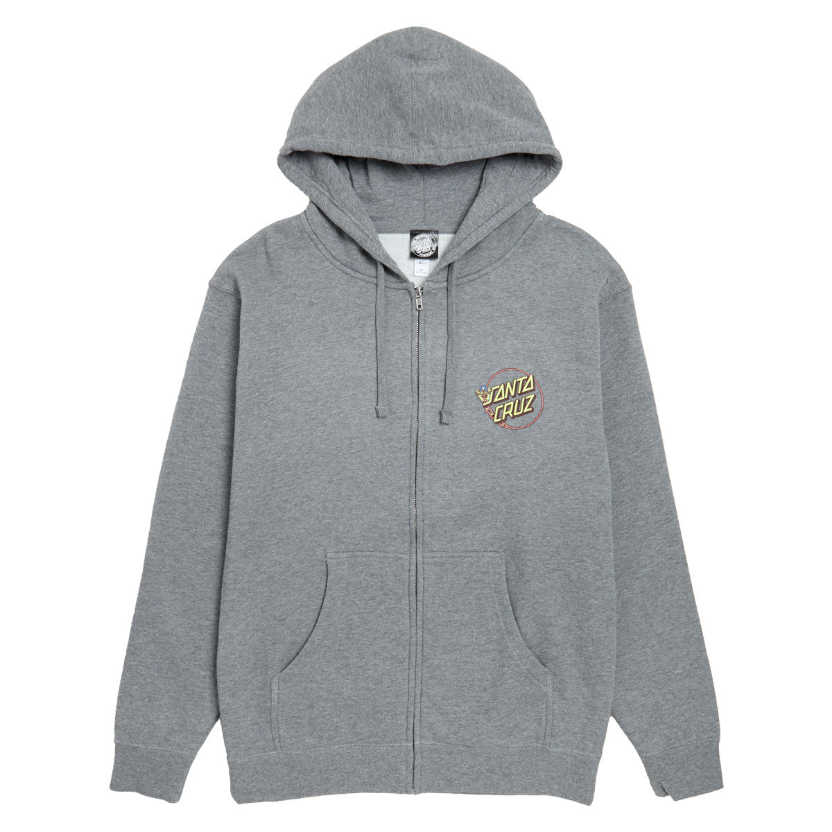 Santa Cruz Winkowski Dope Planet 2 Dot Zip Hoodie - Gunmetal Heather image 1