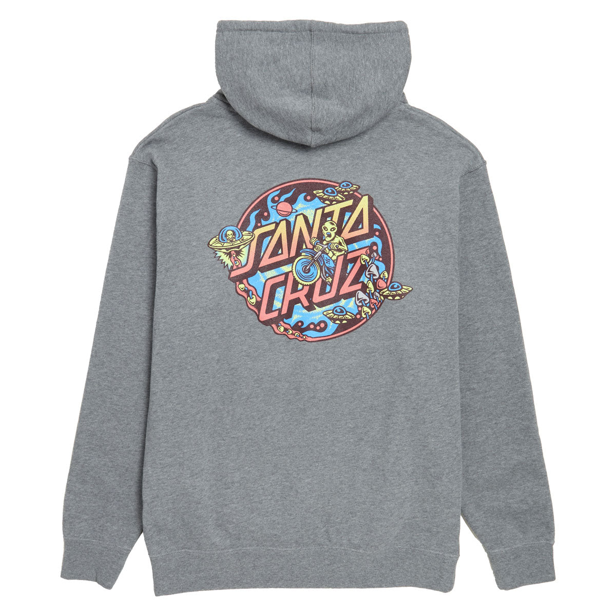 Santa Cruz Winkowski Dope Planet 2 Dot Zip Hoodie - Gunmetal Heather image 2