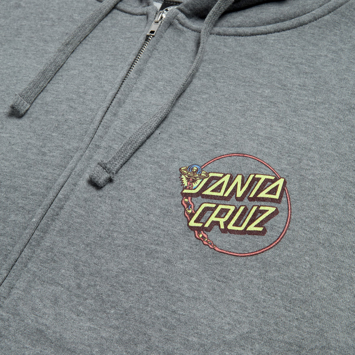 Santa Cruz Winkowski Dope Planet 2 Dot Zip Hoodie - Gunmetal Heather image 3