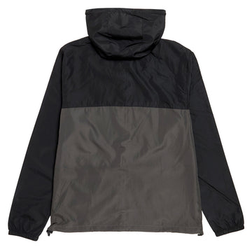 Santa Cruz Opus Dot Chest Hooded Windbreaker Jacket - Black/Graphite