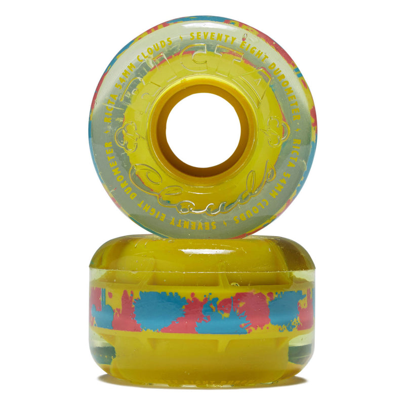 Ricta Clear Spatter 78a Skateboard Wheels - Camo Yellow - 54mm