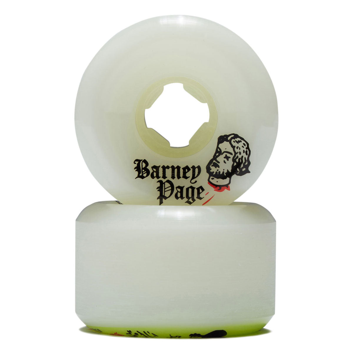 OJ Barney Page Original Hardline 99a Skateboard Wheels - White - 54mm image 2