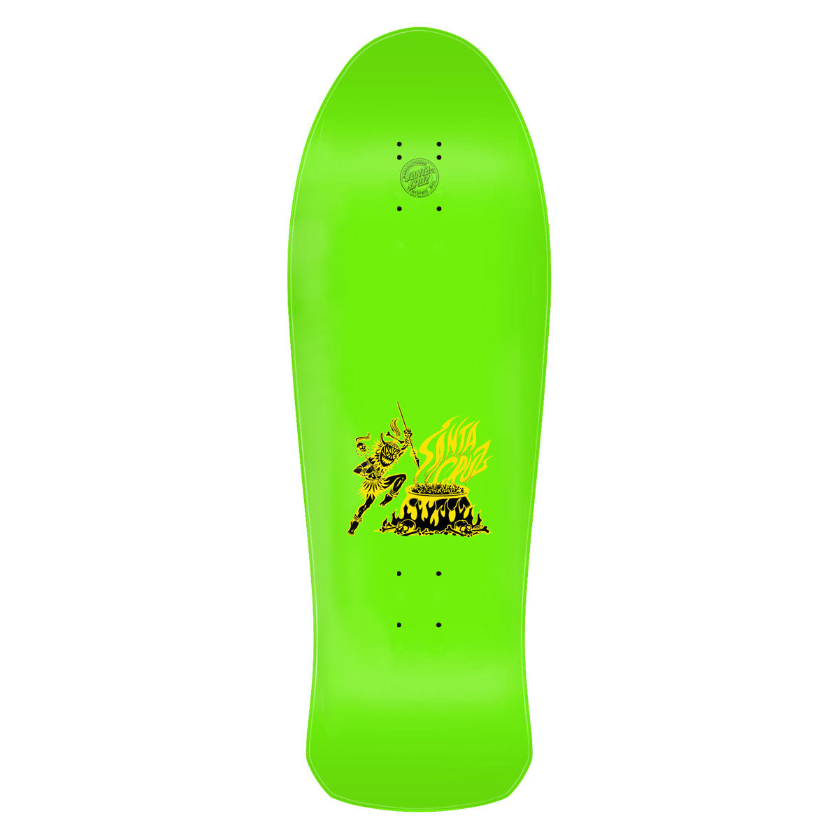 Santa Cruz Salba Tiger Reissue Skateboard Deck - Green - 10.30