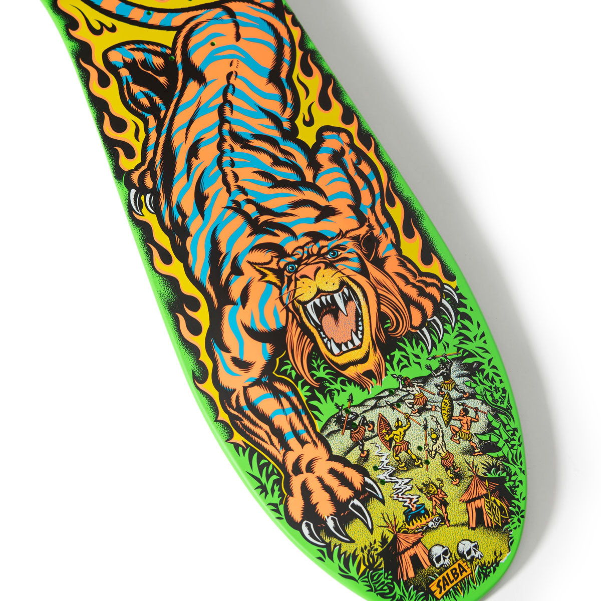 Santa Cruz Salba Tiger Reissue Skateboard Complete - Green - 10.30