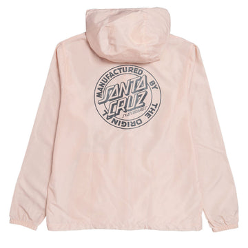 Santa Cruz Womens MFG Dot Lined Windbreaker Jacket - Blush/White
