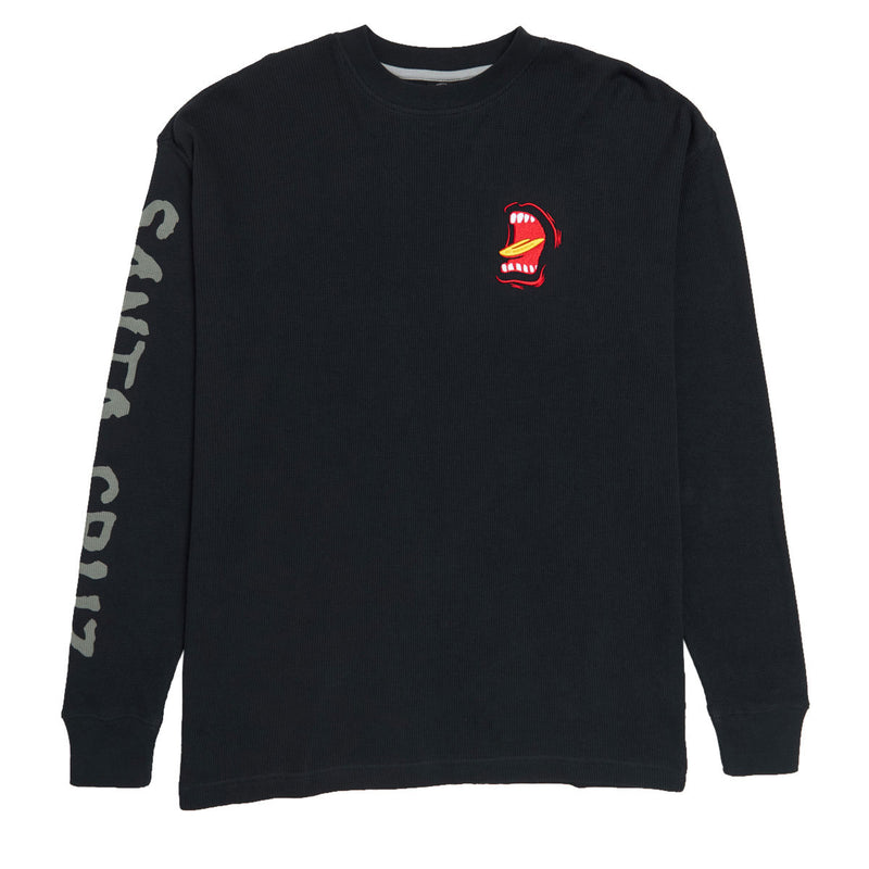 Santa Cruz Screaming Long Sleeve Thermal Shirt - Black