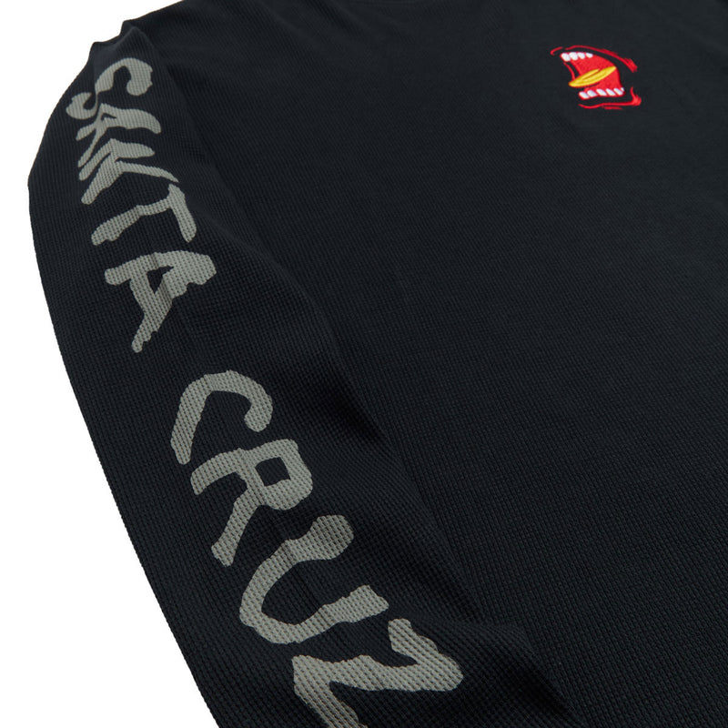 Santa Cruz Screaming Long Sleeve Thermal Shirt - Black