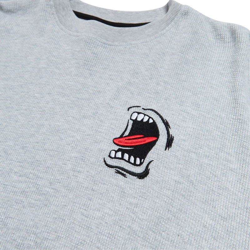 Santa Cruz Screaming Long Sleeve Thermal Shirt - Heather Grey