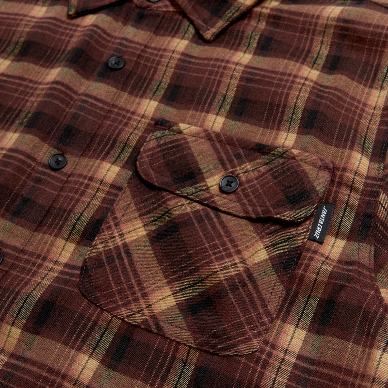 Santa Cruz Classic Long Sleeve Flannel Shirt - Red Plaid