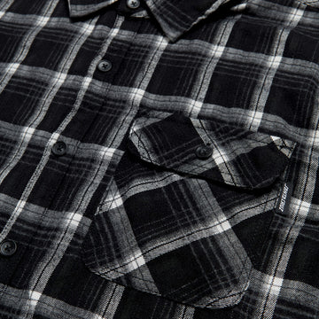 Santa Cruz Classic Long Sleeve Flannel Shirt - Black Plaid