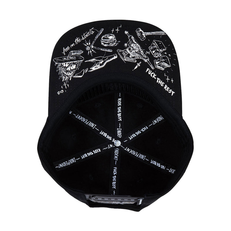 Independent Bratrud Notebook Snapback Hat - Black