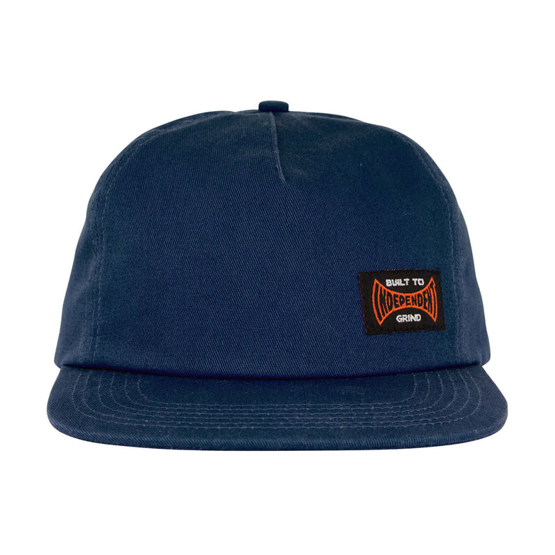 Independent Built To Grind Snapback Hat - Grey Blue